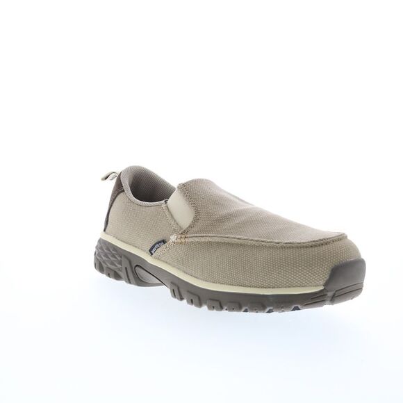 Nautilus Mens Breeze Slip-On Alloy Toe Electrical Hazard Brown Shoes (NWT) - Picture 2 of 7